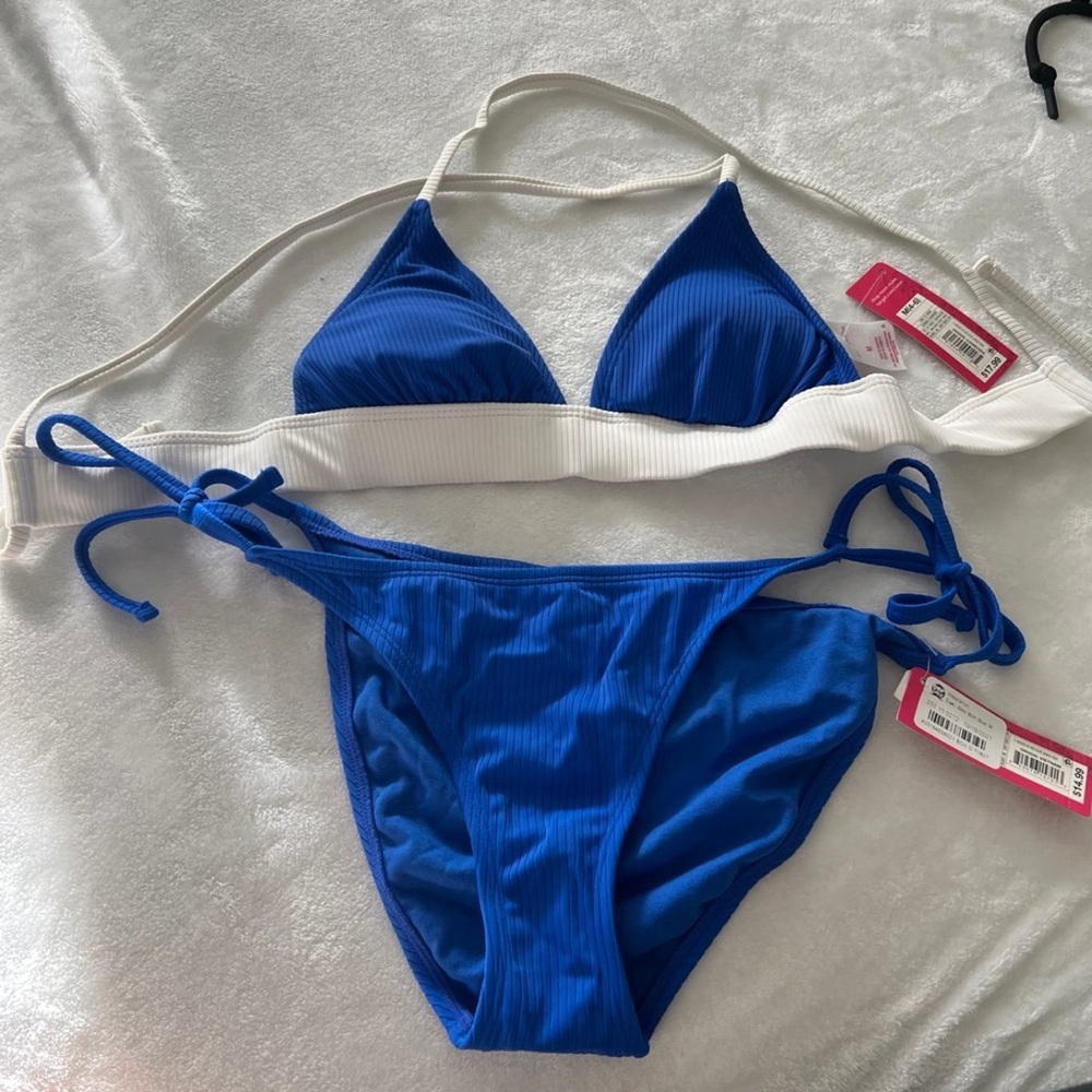 Xhilaration bikini blue and white